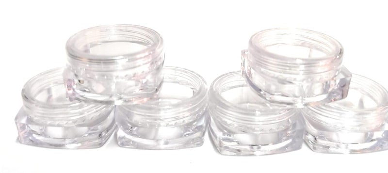 SHREE MAHA Empty Acrylic San Jar Transparent Cosmetic Container with Leakproof inner lids for Lip Balms Lip Scrubs Body Butters Eyeshadow Makeup  DIY cosmetics beauty products Pach of 48 - Image 5
