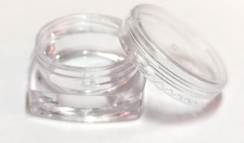 SHREE MAHA Empty Acrylic San Jar Transparent Cosmetic Container with Leakproof inner lids for Lip Balms Lip Scrubs Body Butters Eyeshadow Makeup  DIY cosmetics beauty products Pach of 48 - Image 1