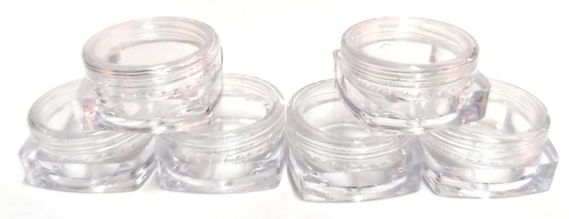 SHREE MAHA Empty Acrylic San Jar Transparent Cosmetic Container with Leakproof inner lids for Lip Balms Lip Scrubs Body Butters Eyeshadow Makeup  DIY cosmetics beauty products Pach of 48 - Image 2