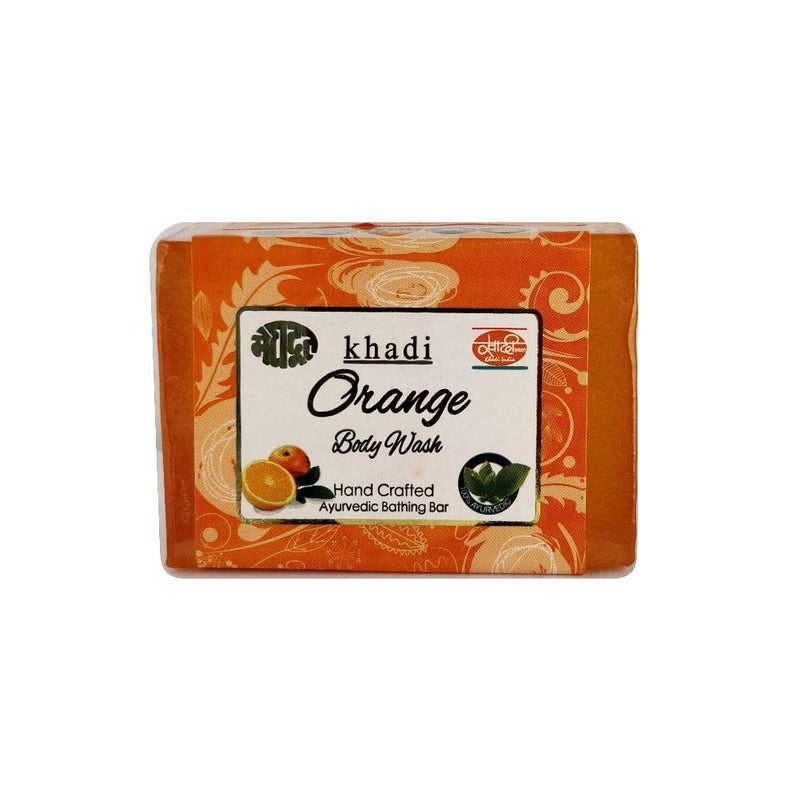 Meghdoot Orange Body Wash Soap natural ayurvedic shower gel with orange peel extracts gentle herbal cleanser for glowing skin suitable for all skin types 125gm Pack of 4 - Image 3