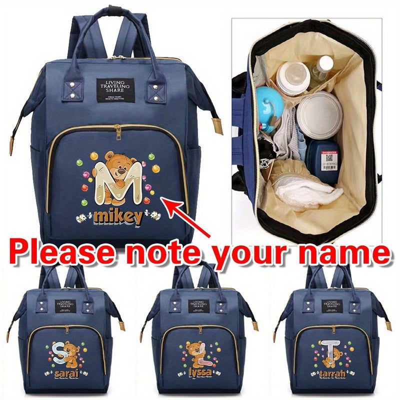 Personalized Custom Large Capacity Mommy Backpack Diaper Bag Travel Essentials Nursing Bottle Organizer Nappy Bags For Women - Image 1