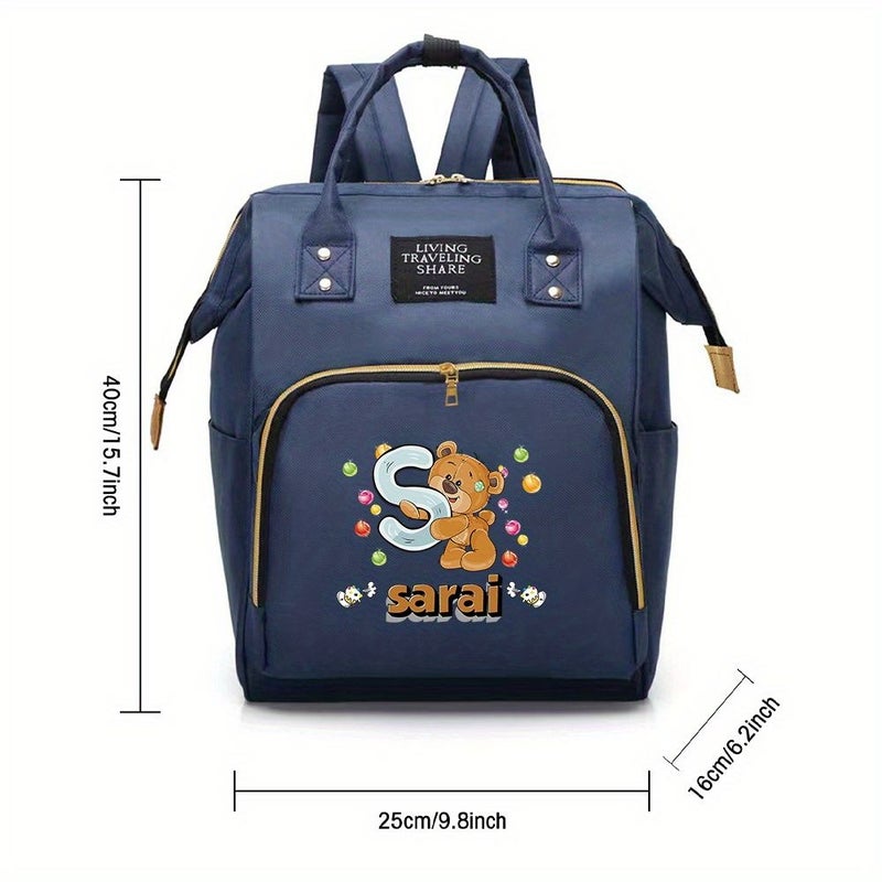 Personalized Custom Large Capacity Mommy Backpack Diaper Bag Travel Essentials Nursing Bottle Organizer Nappy Bags For Women - Image 2