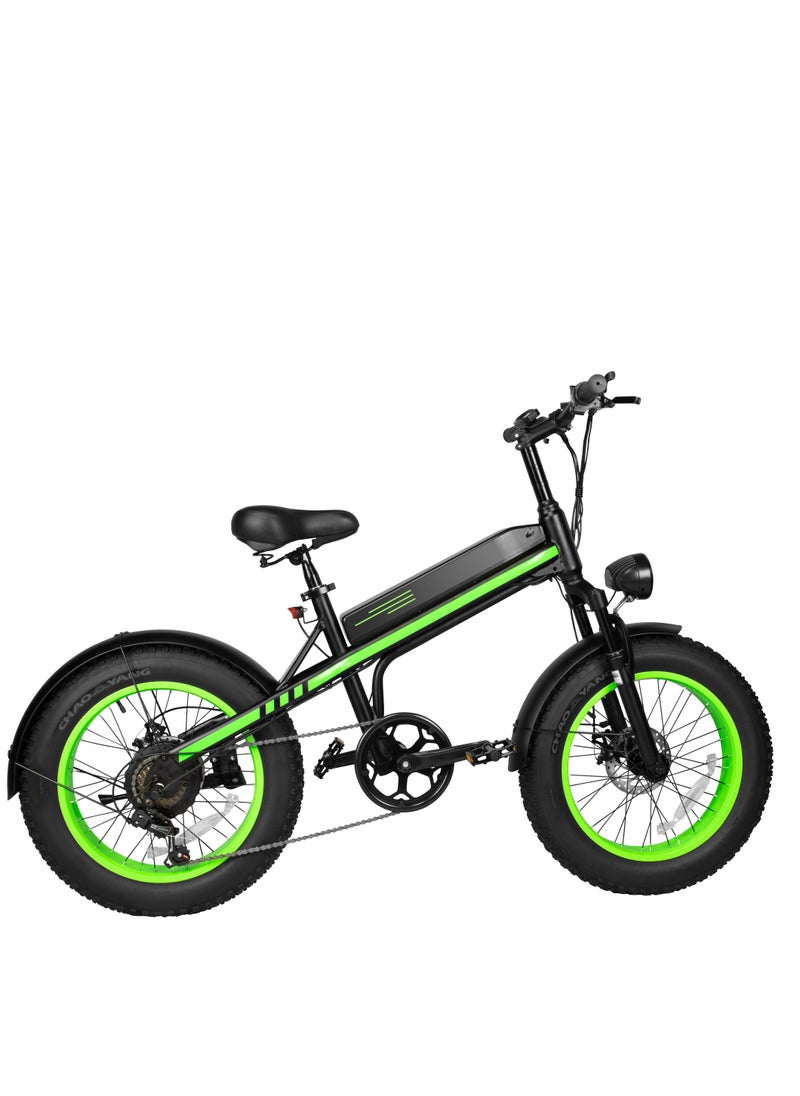 Generic Adult Electric Bicycle S5 20x4inch Fat Tire E-bike Steel Frame 7 Speed 350W Motor 36V 10.4Ah Battery e-bike Electric Mountain Bike  - Image 2
