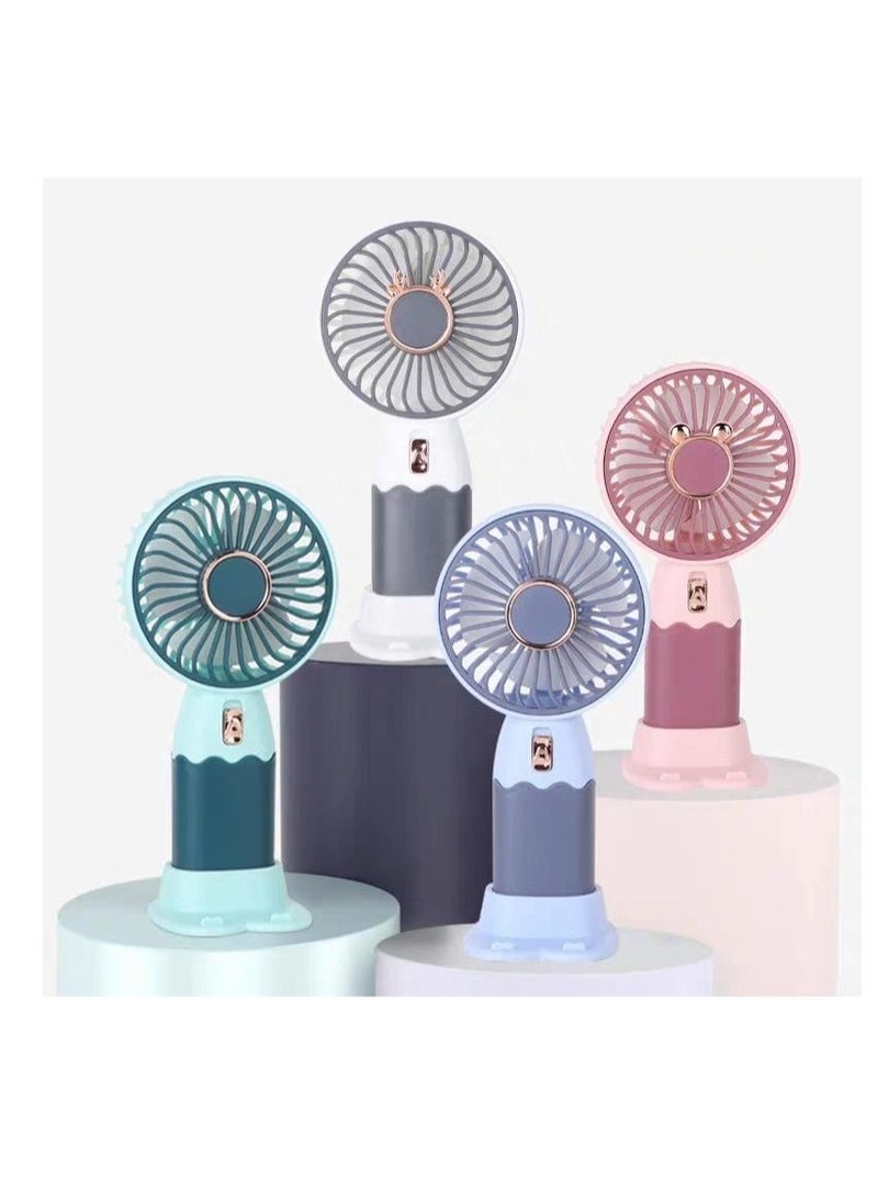 Generic - Portable Mini Fan USB Rechargeable Cute 250MAH Small Electric Fan For School , ZB088A - Image 1