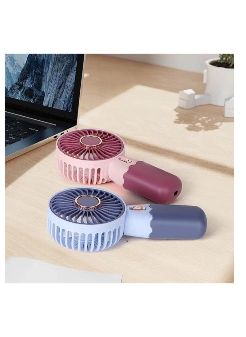 Generic - Portable Mini Fan USB Rechargeable Cute 250MAH Small Electric Fan For School , ZB088A - Image 1