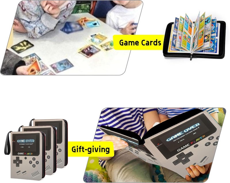 Extalas Card Binder for Trading Card Game- 4-Pocket Sleeves for Pokemans Cards Binder and PCTG Binder, Holds 400+ Cards-Includes 100 Extra Card Sleeves(Gray) - Image 5