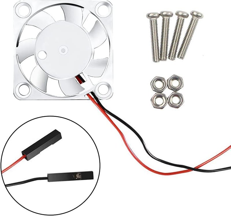 DORHEA 2PCS 30x30x7mm Cooling Fan for Raspberry Pi - 3007 Brushless CPU Fan 3.3V 5V for Pi 4 Model B, 3 B+, 2, 1 B+, RetroFlag NESPI Case - Image 4
