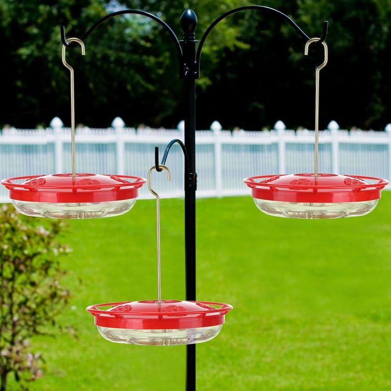 Chengu 12 Pieces Hummingbird Feeder for Outdoors Hanging 16 oz Saucer Humming Feeder Flat Hummingbird Feeders Easy to Clean Including Hanging Hook, with Brushes - Image 5