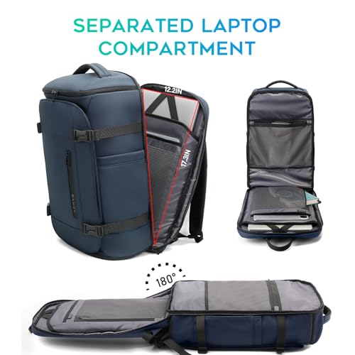 BANGE Travel Backpack with Shoe Compartment, 40L Large Capacity Back Pack, Men's Weekender Daypack Fits 17.3 Inch Laptop, Carry On Travel Backpack with Water Bottle Holder for Men and Women - Image 5