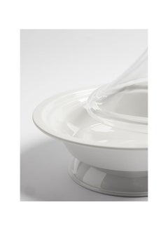 Master Gold Serving Dates & Fruits & Folk Food Dish Made Of Premium Melamine & Safe Healthy With Clear Cover From Unbreakable Acrylic | White Tamria With Transparent Lid Multi Size (30cm)  - Image 4
