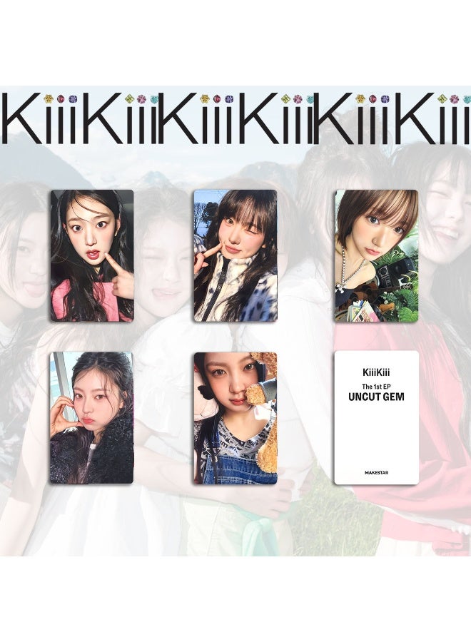 NIBEMINENT 5 Pcs Kpop KiiiKiii UNCUT Digging Lomo Cards Card For Fans Collection Gifts - Image 1