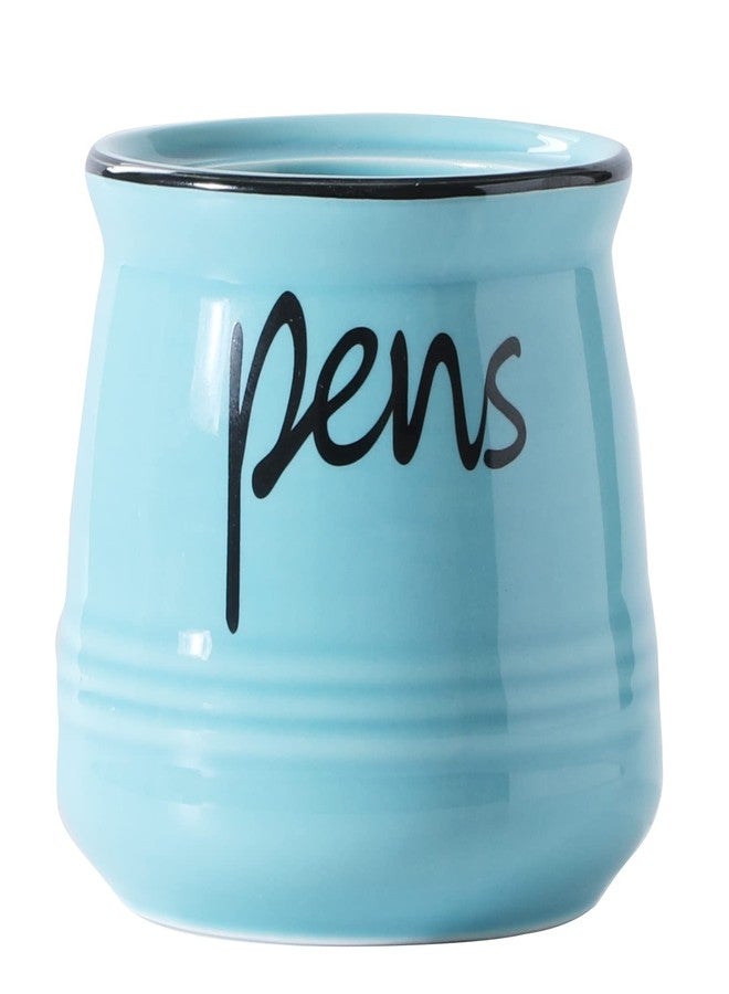 ONTUBE Porcelain Pens Holder Stand,Ceramic Pencils Holder (Turquoise) - Image 1