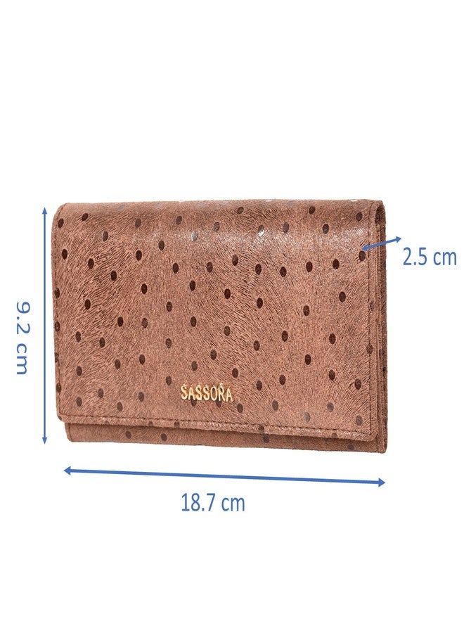 Sassora Genuine Leather Brown Women Purse - A101_Lara - Image 5