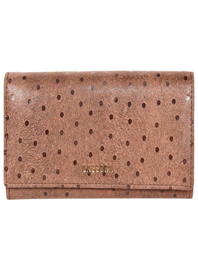 Sassora Genuine Leather Brown Women Purse - A101_Lara - Image 1