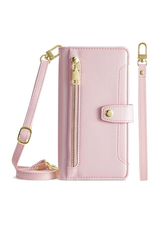 إيروريكس جراب هاتف Sony Xperia Ace III من الجلد بتصميم خروف مع سحاب ومحفظة - Image 1