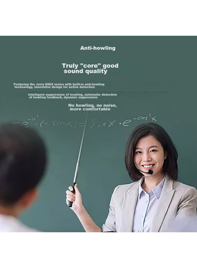 SOAIY S638 Mini Megaphone For Teachers, 18w Power, Smart Anti-howling, Built-in 300s Recording, Bluetooth Speaker, Teaching Guide, Shopping Guide, Loudspeaker, Type-c White - Image 5