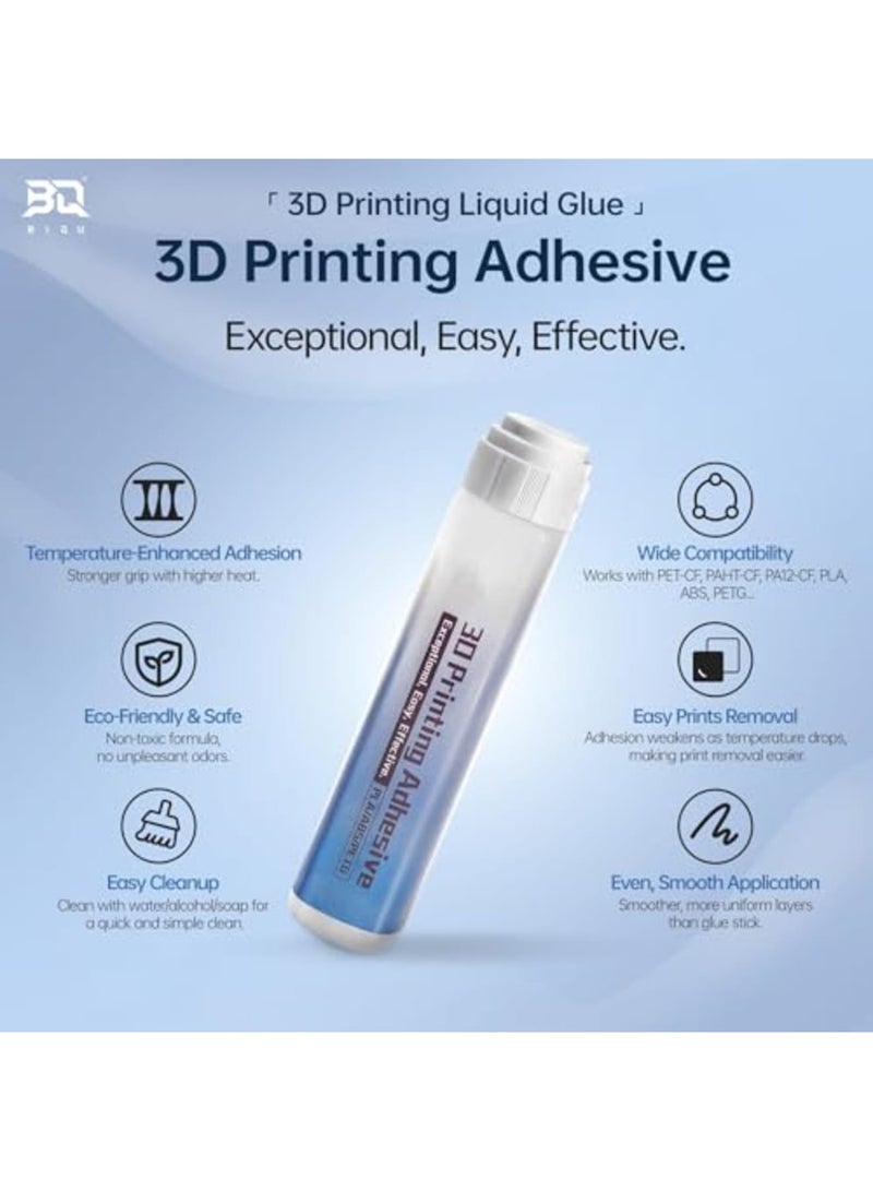 Barakah 3D Printer Glue for CryoGrip/PEI Build Plate, Strong Adhesion Adhesive for PLA/PETG/ABS/TPU/PET Filaments, No Residue, Fast Drying Liquid Glue for 3D Printing, 60mL - Image 2