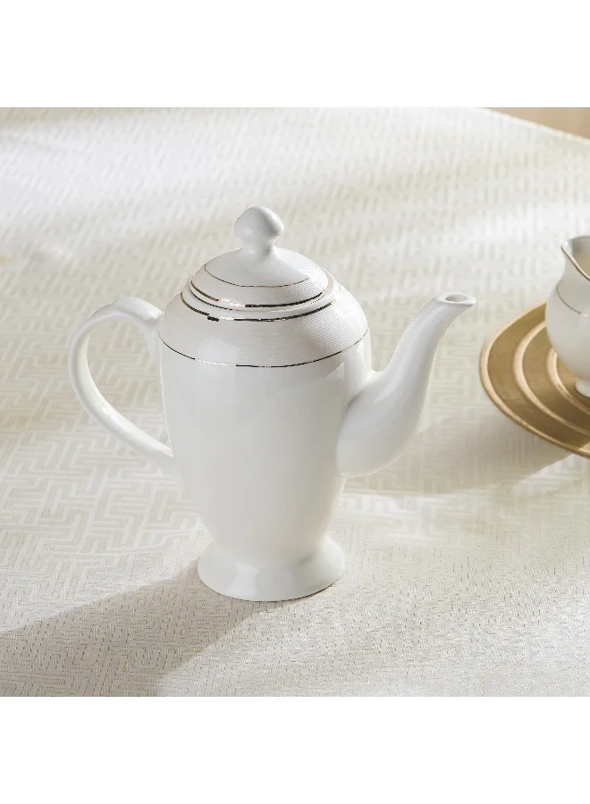 Home Box Gold Rib Tea Pot with Lid