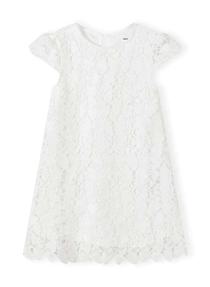 MINOTI Kids Girls Short Sleeve Lace Dress