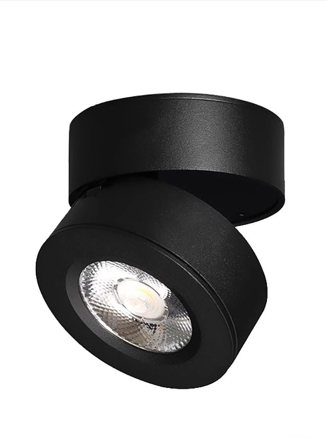 Black Adjustable LED Ceiling Spotlights 24°Angle Diameter 10x10x75mm,Surface Mounted Spot light Downlight,12W 230V Cob Bulbs Lamp Included Aluminium Body - Image 1
