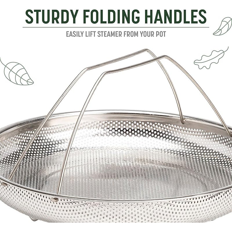 Goodful All-In-One Pan Steamer Basket, Premium Stainless Steel Construction, Dishwasher Safe, Perfect for Steaming Vegetables, Full Handle for Easy Use - Image 5
