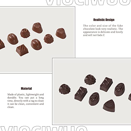 VIOCIWUO Fake Chocolates 30Pcs Simulation Chocolate Model Artificial Food Dessert for Home Kitchen Dessert Shop Decoration Dessert Model Window Display Props - Image 5