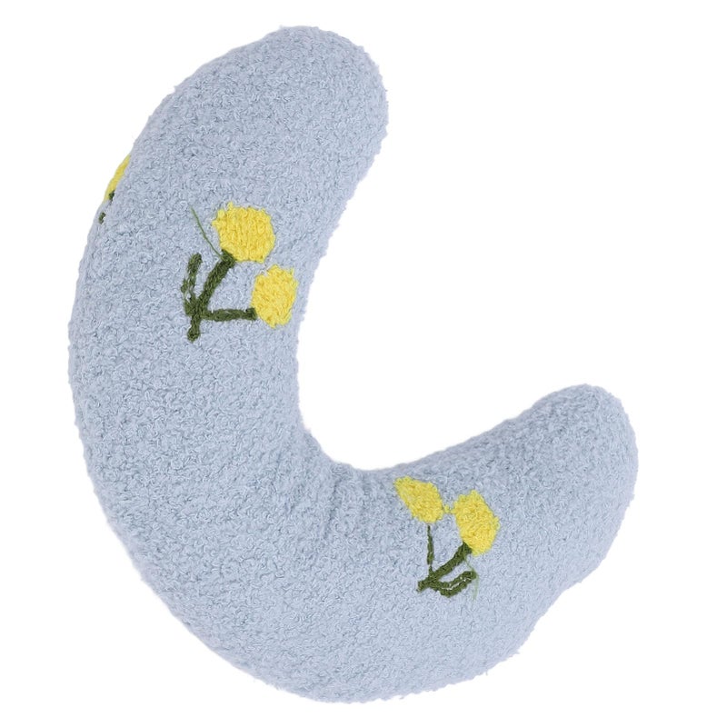 Pet U Shaped Neck Pillow for Dogs Blue Cherry Pattern Soft Plush Fabric Easy to Clean - Image 5