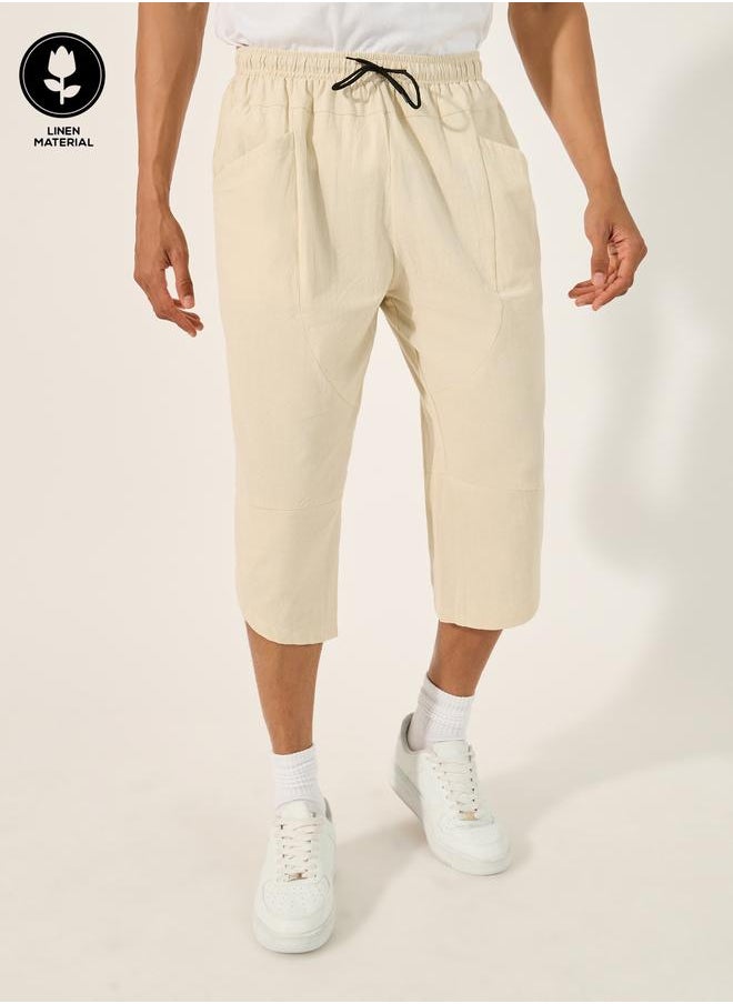 Styli Styli Cotton Linen Woven Pant with Drawstring  - Image 1