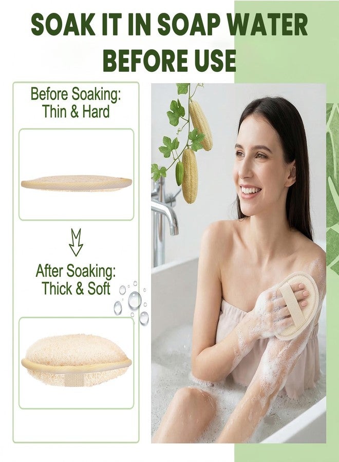 Waaqkid 10PCS Natural Loofah Sponge Set, Loofah Exfoliating Scrubber for Body & Facs - Image 3
