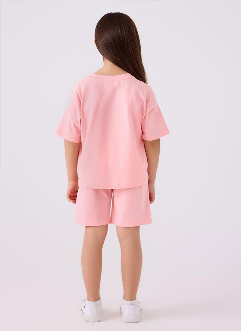 U.S. Polo Assn. U.S. Polo Assn. Girls Pink Bermuda Set - Image 5