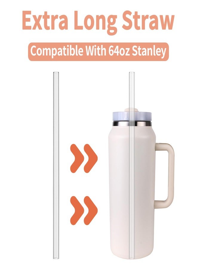 KEUYE 64oz Straw Compatible With Stanley, Extra Long Quencher, Cleaning Brush And Iceflow Flip Straw Tumbler 64 oz - Image 3