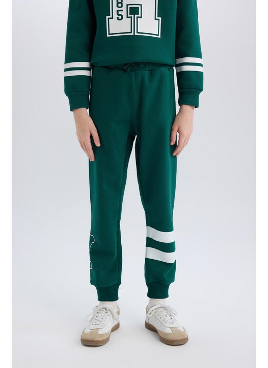 Boy Printed Elastic Waist Thick Jogger Sweatpants