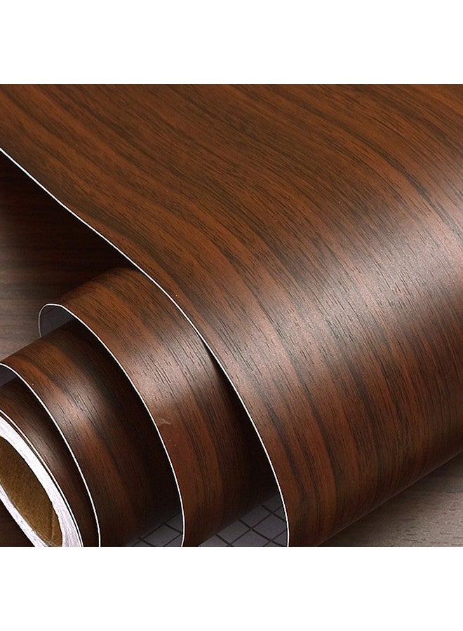 Wolpin Kitchen Wall Stickers Wood Wallpaper DIY PVC Shelf Liner, Furniture, Almirah, Table Top, Wardrobe, Kitchen Cupboard Decal, Mahogany Brown - Image 1