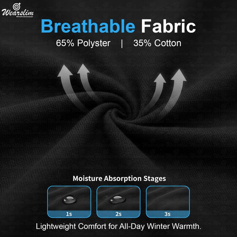 Wearslim قبعات صوف دافئة ®، قبعة رأس مع دافئ للرقبة مجموعة قبعات شتوية وشالات للرجال والنساء - Image 2