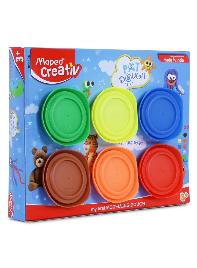 مابد مجموعة عجين تشكيل Color'Peps من MAPED، مكونة من 6 قطع، متعددة الألوان، (الموديل: 825506) - Image 1