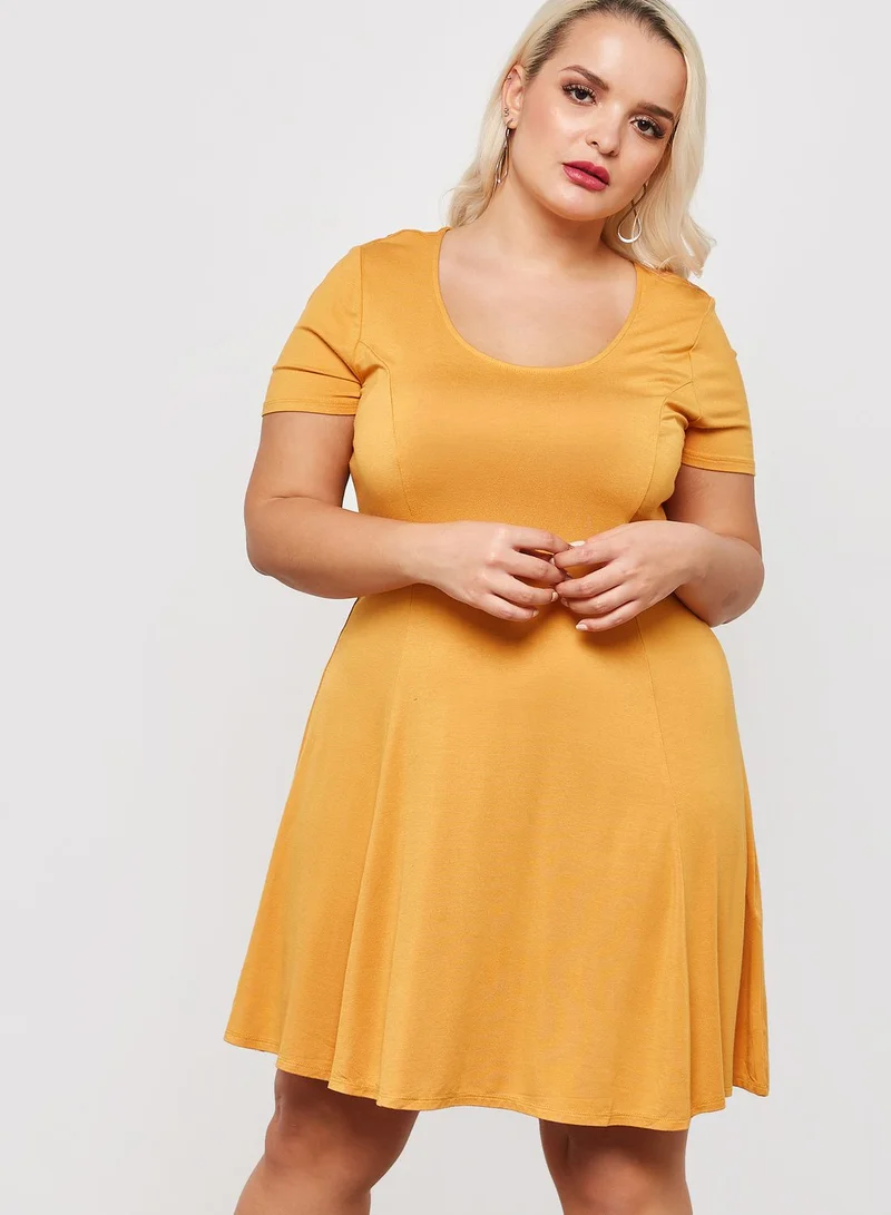 Forever 21 Plus Scoop Neck Skater Dress
