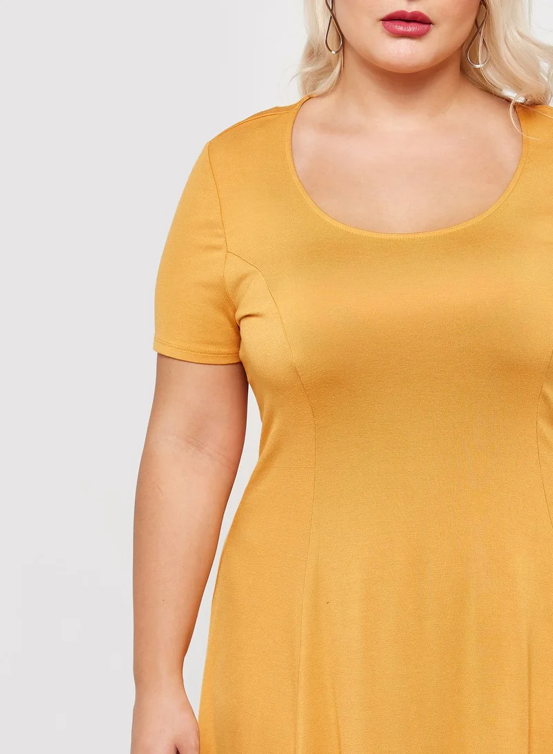 Forever 21 Plus Scoop Neck Skater Dress