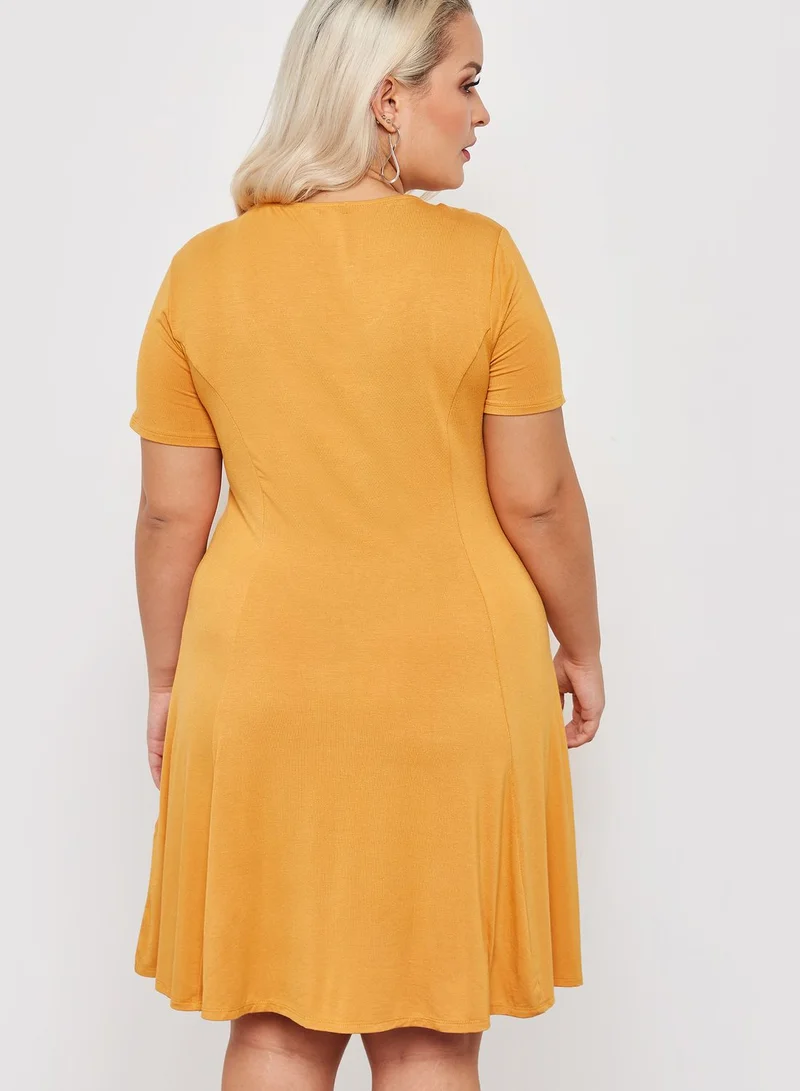 Forever 21 Plus Scoop Neck Skater Dress