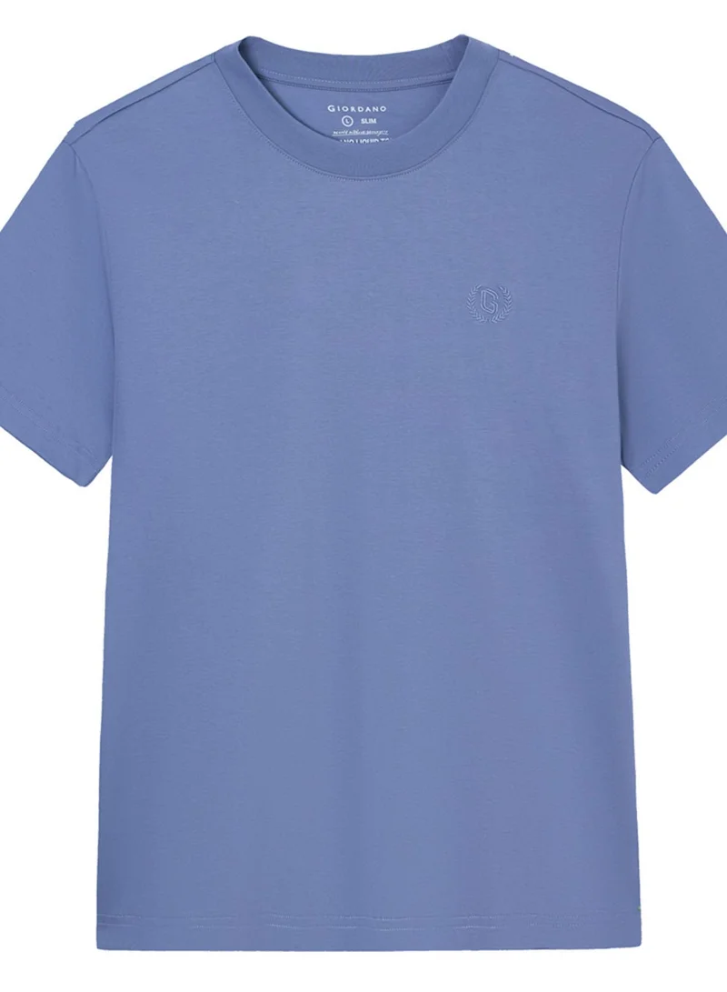 GIORDANO  Men's Slim Fit Liquid Touch Cotton Crew Neck Tee for Men | Best Price UAE