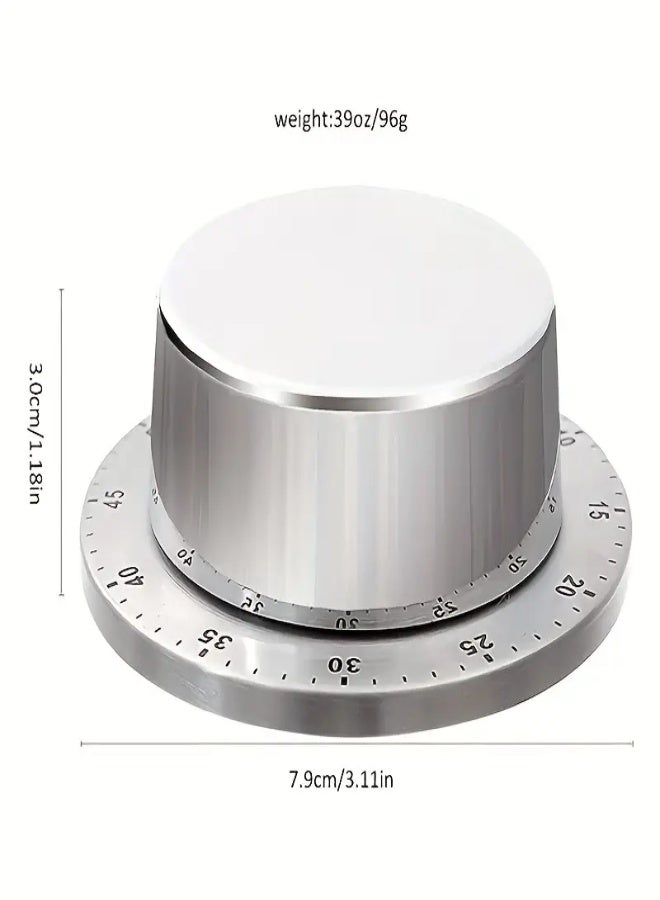 ارواق مؤقت طاهٍ من الفولاذ المقاوم للصدأ مع إنذار عالي - لا حاجة إلى بطاريات، دعامة مغناطيسية، جودة عالية ومقاومة للتآكل، قرص 60 دقيقة للطهي والخبز والقراءة والواجبات المنزلية ومؤقت الطهي، مؤقت بسيط، أداة مطبخ مغناطيسية - Image 5