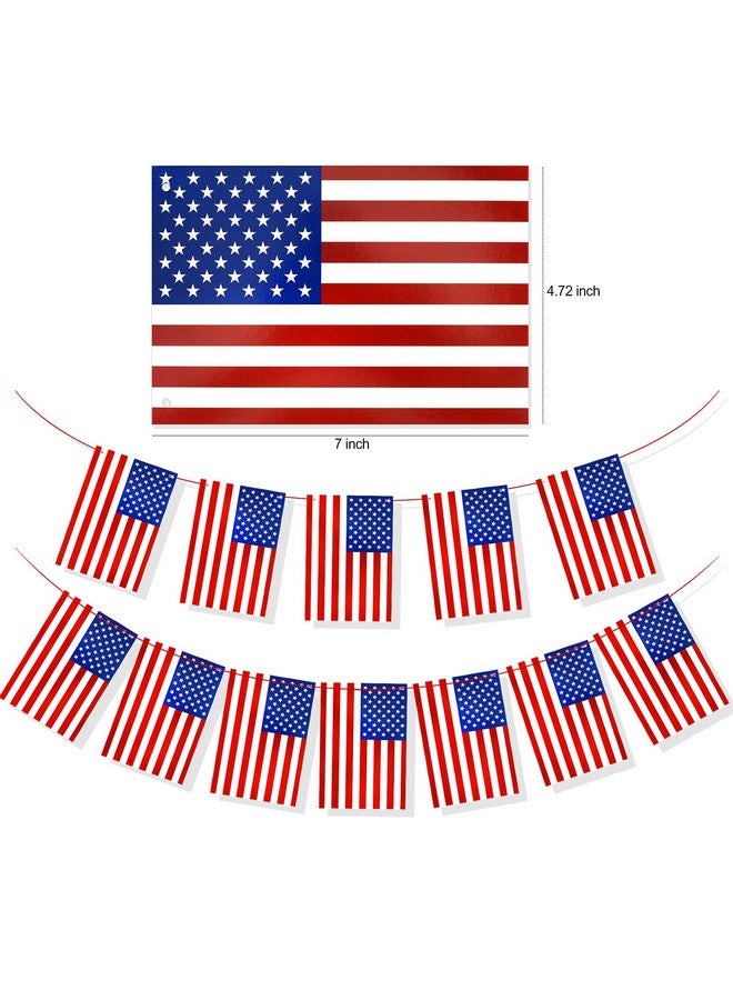 HOWAF لوازم حفلة 4 يوليو - لافتة علم النجوم والخطوط الأمريكية - زينة علم مثلث للولايات المتحدة - زينة حفلة وطنية ليوم الاستقلال وذكرى الحفلات - Image 3