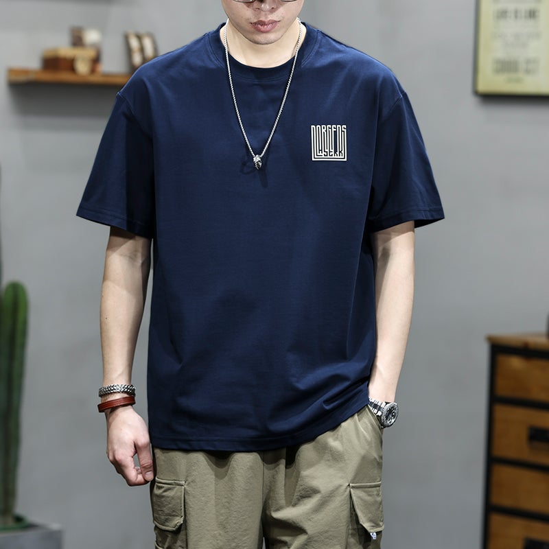 Summer Solona Cool Short-Sleeved T-Shirt Men'S Trendy Brand Printed Round Neck T-Shirt Loose Casual Half-Sleeved Base Shirt - Image 3