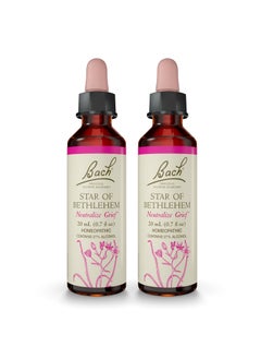 Bach Bach Original Flower Remedies, Star of Bethlehem - 20mL Dropper, Pack of 2 - Neutralize Grief - Natural Homeopathic Flower Essence for Emotional Balance - Vegan, Gluten Free, Sugar Free 