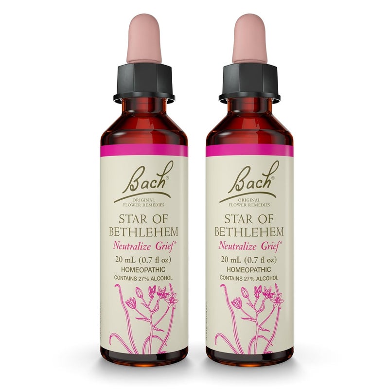 Bach Bach Original Flower Remedies, Star of Bethlehem - 20mL Dropper, Pack of 2 - Neutralize Grief - Natural Homeopathic Flower Essence for Emotional Balance - Vegan, Gluten Free, Sugar Free 