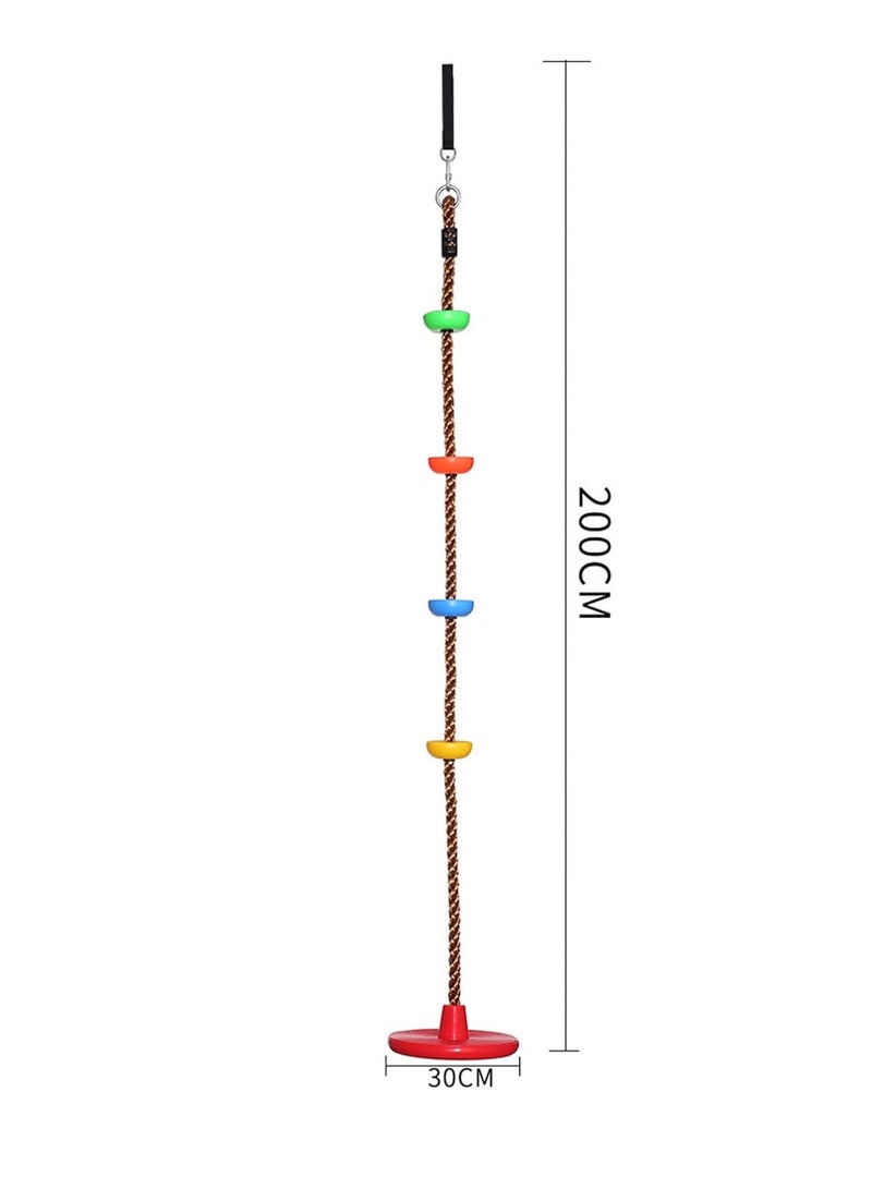 الأطفال تحلق الصحن سوينغ ، شجرة سوينغ مع منصة ، تسلق الحبل ، في الهواء الطلق متعددة الأغراض غير قابلة للانزلاق النايلون تحلق الصحن سوينغ لعبة - Image 3
