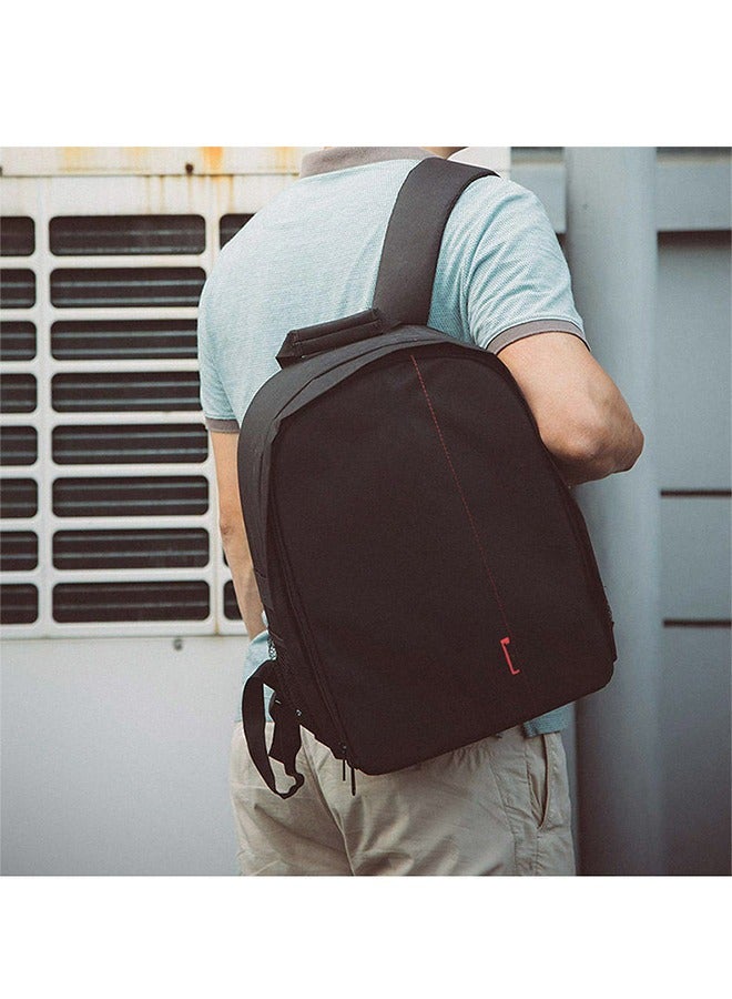 Nylon Cameras Backpack, with Shock Insert Protection,Shoulder Bag Travel Case for SLR DSLR Mirrorless Cameras and Lenses, Flash Light, Radio Releases and Other Accessories, Orange Interior - Image 3