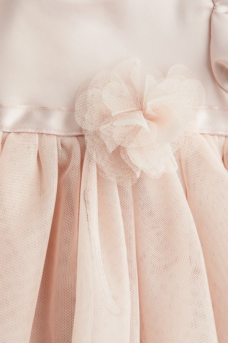 اتش اند ام فستان ساتان بتنورة تول