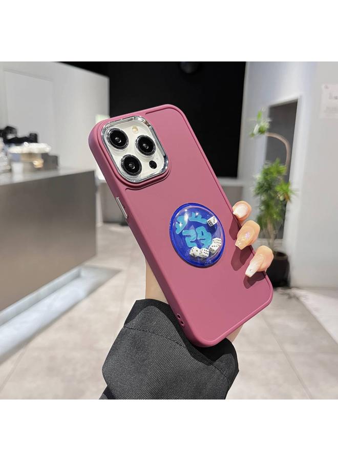 S-TOP Case For iPhone 13 Electroplated Lens Ring Dice Phone Case - Image 2