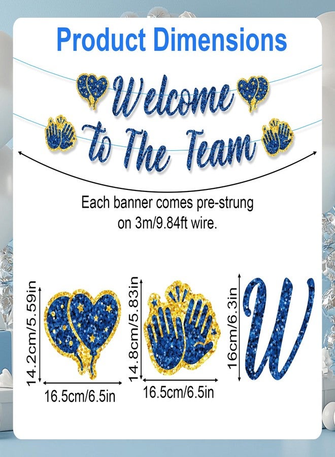 Penitue Welcome to The Team Banner, Pre-Strung Glitter Welcome Banner for New Employee No DIY Office Party Decoration Supplies for New Teacher Colleague Staff Coworker Team Member - Image 2