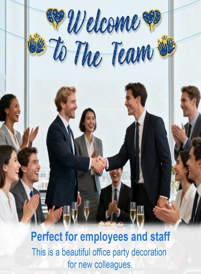 Penitue Welcome to The Team Banner, Pre-Strung Glitter Welcome Banner for New Employee No DIY Office Party Decoration Supplies for New Teacher Colleague Staff Coworker Team Member - Image 3
